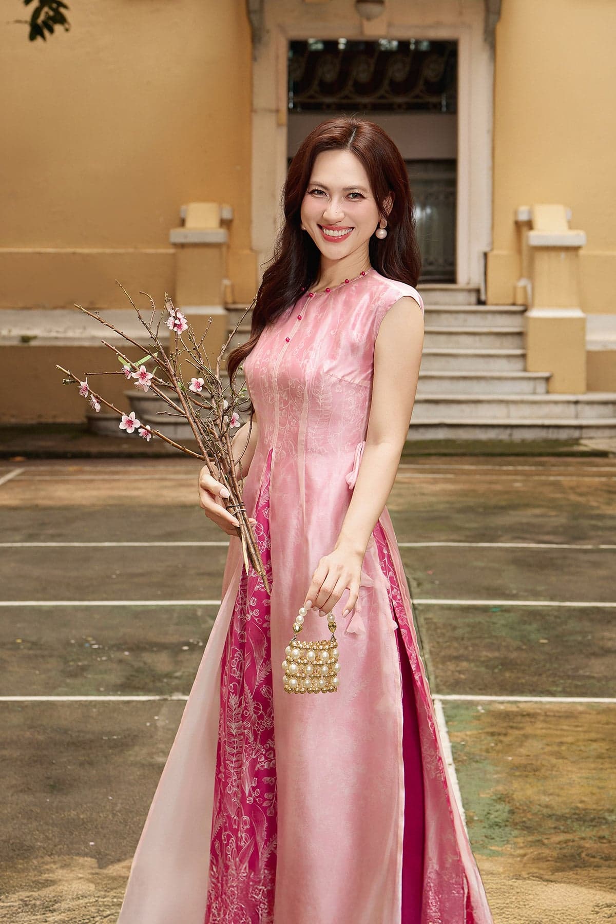 Áo dài cách tân Phúc Hoa - S61A25Q013 (Không kèm quần)